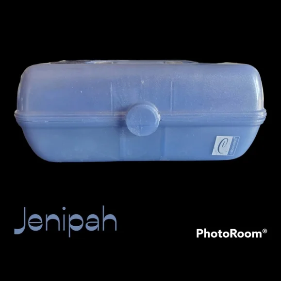 Caboodles Vintage 90's Y2K On-The-Gol Glitter Petite Blue/Purple Case - Picture 1 of 7